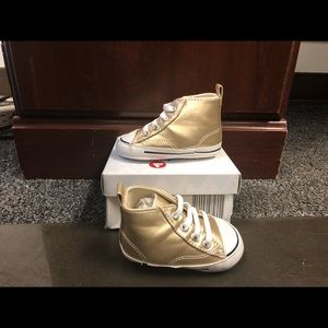 NWT Darling infant girls gold high tops